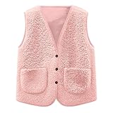 BlzzWo Fleeceweste Kinder Weste Jungen Mädchen Winter Warme Teddyweste Ärmellos Fleecejacke...