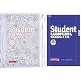 Brunnen 1067427 Notizblock/Collegeblock Student Zenart (A4, kariert Lineatur 28, 90 g/m², 80 Blatt)...