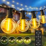 Lichterkette Led Außen Outdoor Strom: 20M Aussen Beleuchtung 65ft G40 Garten Glühbirnen Balkon...