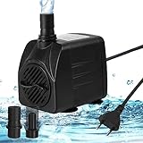 flintronic Mini Wasserpumpen(600L/H, 10W), Ultra Leise Aquarium Pumpe mit Hohem Hub, Aquarium Pumpe...