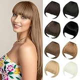 Luxiremi Clip in Pony Sepia Braun Face Pony Clip in Fringe Bangs Extension Dick Fake Haarteile für...