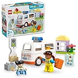 LEGO DUPLO Rettungswagen mit Fahrer - Lernspielzeug für Kleinkinder ab 2 Jahren - Montessori...