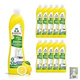 Frosch Scheuermilch Zitrone 500 ml, 10er Pack (10 x 500 ml) und Celexqua Reinigungsratgeber