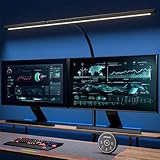 EYOCEAN Schreibtischlampe LED mit Gestensteuerung & Fernbedienung, 24W 80CM Klemmbare Dimmbare...