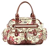 Oilily Tropical Birds Carry All Off white OCB9102-0201, Damen Henkeltasche, weiss-braun, (201),...