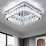 xychfantligh Quadratischer Moderner LED-Kristall-Kronleuchter Unterputz Kristallkugel Deckenleuchte...