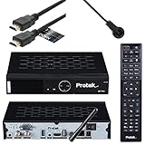 Protek X2 4K UHD Twin SAT Receiver - E2 Linux - 2X DVB-S2 Tuner - WiFi WLAN, Infrarot Sensor, USB...