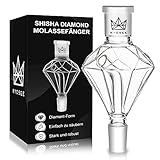 Ryosee Shisha Molasses Catcher Transparent 18/8 Cut Precooler Attachment Made of Thickened Glass