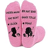 EKKONG Hochzeitsgeschenk für Frauen Männer, Lustige Socken mit Spruch, Partner Geschenke für...
