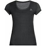 Odlo Damen Active F-dry Light Funktionsunterwäsche Kurzarm Shirt, Schwarz, M EU