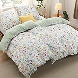 BEDSURE Bettwäsche 135x200 4teilig Bettbezug - Bettwäsche-Sets 135 x 200 cm 2er Set mit 2...