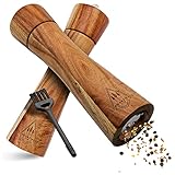 Schwarzwald Spirit Salz und Pfeffermühle Holz Groß (21 cm) - 2er Set mit Pfeffer und Salzmühle -...