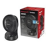 Honeywell QuietSet Oszillierender Tischventilator in Schwarz – Ventilator für einzelne Benutzer...