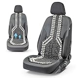 Walser CarComfort Sitzauflage aus Holzperlen, Sitzaufleger Holzkugeln, Massage Autositzauflage Holz,...