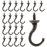 Fippy 20PCS Vintage Schraubenhaken Klein Antike Haken Deckenhaken Tassenhaken Deckenschraube Haken...