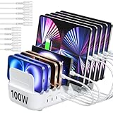 SooPii Multi-USB-Ladestation, 100W 10-Port Typ C Schnellladestation für mehrere Geräte mit 10 USB...