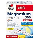 Doppelherz Magnesium 500 + B12 + D3 DIRECT mit DEPOT-Funktion - Magnesium als Beitrag für die...