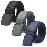 Apricitie 3 Stück Arbeitsgürtel Herren Damen Nylon Verstellbarer Gürtel Nylon Canvas Belt Keine...