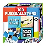 100 PICS 20208047 Quizspiel Fussballstars, Lernspiel für die ganze Familie, Brainteaser, Reisespiel...