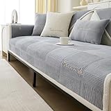 Sofa Überzug- für 1-4 Sitzer, Samt sofa überwurfdecke- mit Rutschfester Unterlage, Sofa überzug...