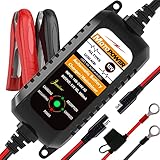 MOTOPOWER MP00205A 12V 800mA Automatisches Ladegerät für Autos, Motorräder, ATVs, Wohnmobile,...