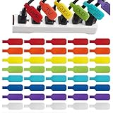 40 Stück Nylon Kabeletiketten Kabel, Wiederverwendbare Kabelbeschriftung, Mehrfarbige...