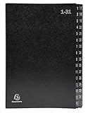 Exacompta 57032E Recycling Pultordner Ordonator aus extra starkem Karton 32 Fächer 1-31 für DIN A4...