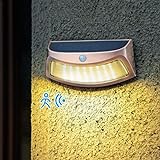 MRLZLT Retro LED Außenlampe mit Bewegungsmelder Wasserdicht Kabellos Solar Wandleuchten Außen mit...