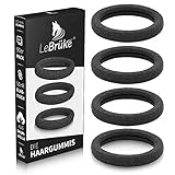 Lebrüke® 50 Haargummis Schwarz - Premium Gummibänder Haarbänder - elastisch und aus Baumwolle -...