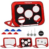 TTCB Sports 3-in-1 Fußballtor für Kinder – 120x80x80cm Fussballtore Outdoor mit 5 Zielbereichen,...