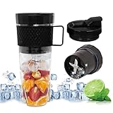 KINLYBO Tragbarer Mixer mit auslaufsicherem Deckel für Shakes und Smoothies, 473 ml,...