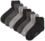 Camano Herren 3023 Ca-Soft Quarter 7 Paar Socken, Grau (Grey Combi 49), (Herstellergröße: 43/46)...