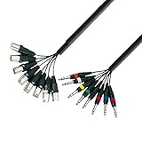 Adam Hall 3 Star Series 3 m 8 x XLR-Kabel männlich auf 8 x 6,3-mm-Klinkenstecker
