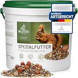 wildtier liebe Eichhörnchenfutter 1kg für Eichhörnchen & Streifenhörnchen I Ganzjahres-Futter...