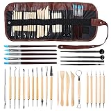 mreechan Modellierwerkzeug,30 Stück Carving Tools Clay Keramik Sculpting Ton Werkzeug mit eine...