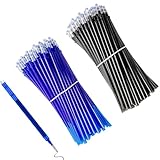 Ersatzminen, 100 Stück Gel-Tintenrollermine, Einfach zu Radieren - Stiftspitze 0.5 mm, Höhe 130...