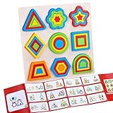 Formen Puzzle - Puzzle Blöcke Aus Holz,Motorikwürfel Für Lernspiele,Bausteine Für Kindergarten...
