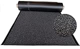 MERTEX Strapazierfähiger Schmutzfangläufer Meterware 200 cm grau-schwarz meliert - ohne Rand an...