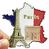 Starke Kühlschrankmagnete - Frankreich Flagge Dekorative 3D Kühlschrankmagnete,Andenken...