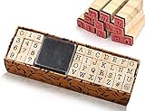ZoeTekway 40 Stück Buchstaben Stempel Set, Alphabet Holzstempel Buchstaben, Zahlen und Symbole, mit...