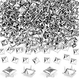 NISENTIA 200 Stück Quadratische Nieten Metall, Studs Pyramiden Nieten Set für Leder Ziernieten DIY...