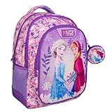Disney Diakakis Rucksack 3 Hüllen, Pink/Lila 'Die Eiskönigin', S