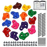 ALPIDEX Kinder Klettergriffe bunt 5/10/15/20/30 Stück Klettersteine inklusive Befestigungsmaterial,...