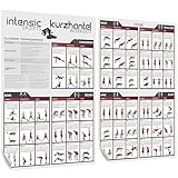 intensic SPORTS Kurzhantel Workout Poster Set | 60 Fitness-Übungen für Hantel-training...