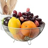 Obstschale - Obstschale für Küchentheke | Obsthalter runder Drahtkorb Obstschale | Obstschale mit...