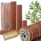 BOGATECO Weidenmatte Sichtschutz Zaun aus Holz |Gartenzaun 160 cm Hoch & 300 cm Lang | Perfekt...