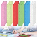 18 Stück Bunt Kunststoff Lineal, Transparent Lineal 15/6 Zoll cm Lineal, mit Metrische und...