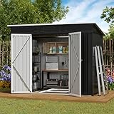 Amopatio Gerätehaus, Gartenhaus mit Pultdach, Geräteschuppen 228x109x182 cm (BxTxH), Gartenhaus...
