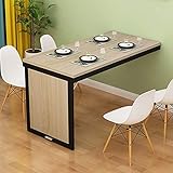 Klapptisch zur Wandmontage, platzsparend, für Küche, Esstisch, wandelbarer DropLeaf-Schreibtisch...