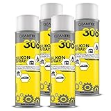 CleanTEC 306 Silikonspray 500ml farblos, schmiert, pflegt, schützt Gummi-, Kunststoff-, Holz- und...